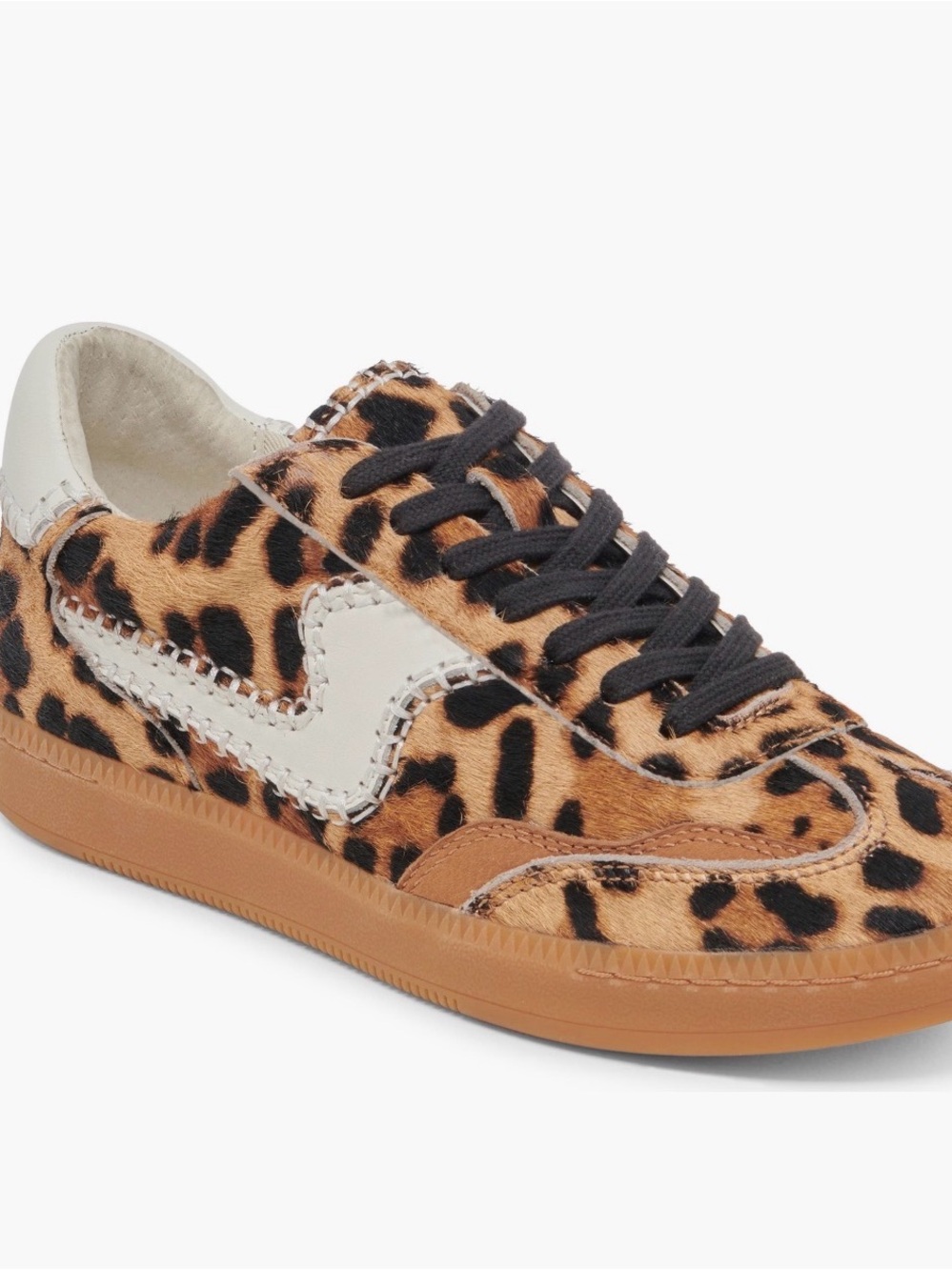 Dolce Vita Notice Stitch Leopard Genuine Calf Hair Sneaker - Picture 4 of 7